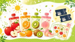 デルモンテのピュレフルーツ2種とオリジナルシールが当たるキャンペーンをイメージしたアイキャッチ