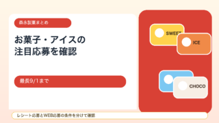 【森永製菓キャンペーンまとめ】ミルクキャラメル・アイスボックス・小枝など応募前の注意点