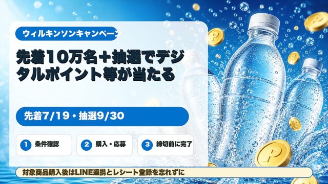 ウィルキンソン対象商品購入で先着10万名や抽選賞品が当たるキャンペーンのアイキャッチ