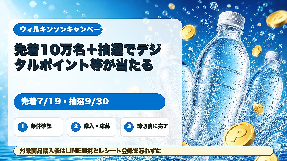 ウィルキンソン対象商品購入で先着10万名や抽選賞品が当たるキャンペーンのアイキャッチ