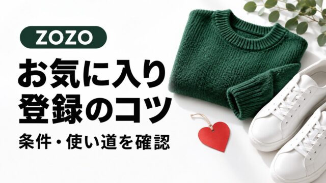 ZOZO お気に入り登録のコツ 条件・使い道を確認
